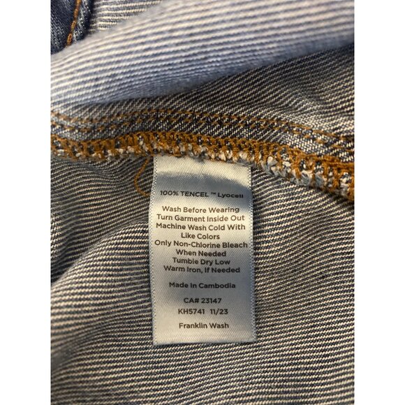 Talbots Women's 16W Summerweight Straight Leg Ankle Jeans Blue Denim - Picture 7 of 7